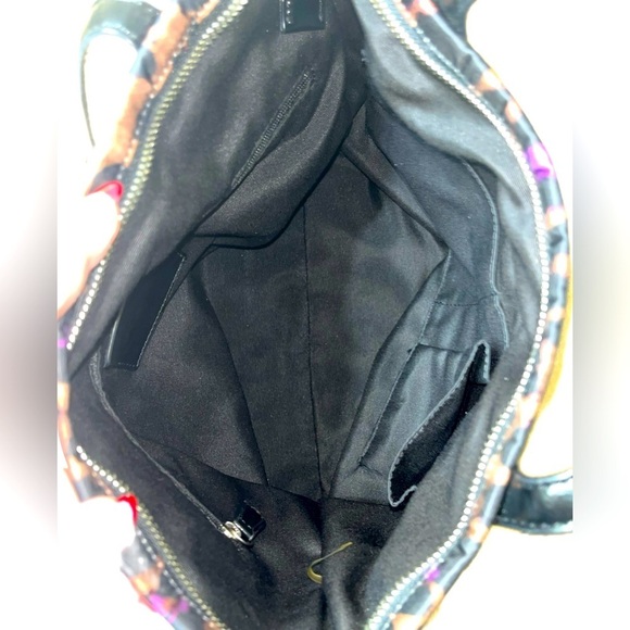 Coach Leopard Print Tote Bag - Black and Purple - Picture 10 of 14